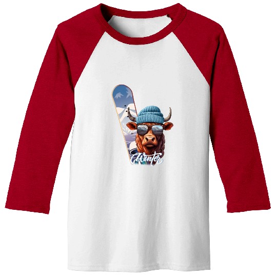 Winter sports, Charly the Snowboarder Baseball Tees