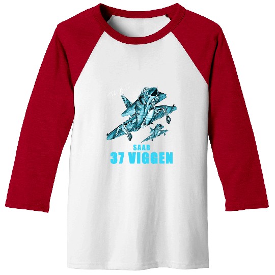 Saab 37 Viggen Swedish Multi Combat Aircraft Baseball Tees