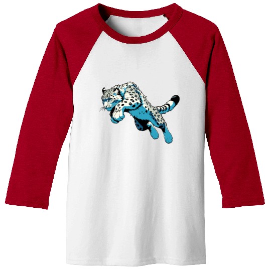 Snow Leopard Leopard White Leopard Baseball Tees