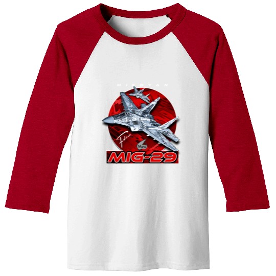 MIG-29 Soviet Union Air Superiority Jet Fighter Baseball Tees