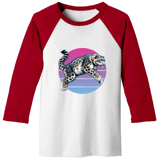 Snow Leopard Leopard White Leopard Baseball Tees