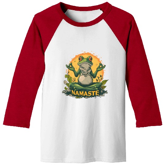 Yoga Frog Relaxation Chilling Meditation Baseball Tees