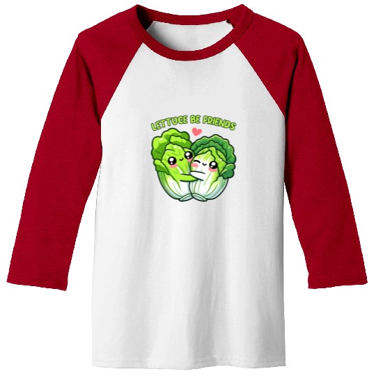 Lettuce Be Friends | Vegan Food Baseball Tees
