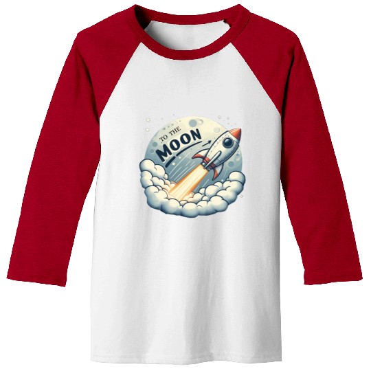 To The Moon Baseball Tees