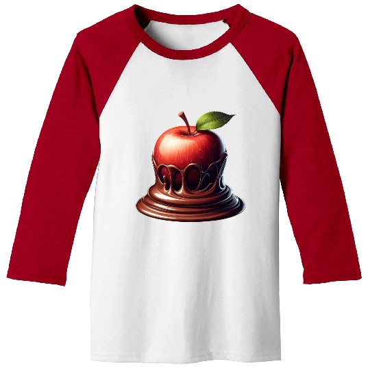 Chocolate Apple Fusion Melting Design Baseball Tees