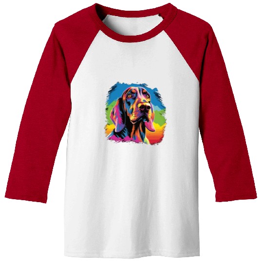 Watercolor Colorful Bayerischer Gebirgsschweißhund Baseball Tees
