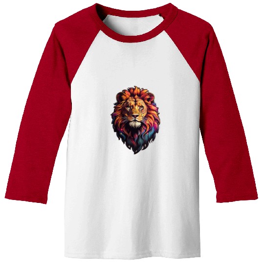 Lion design Baseball Tees