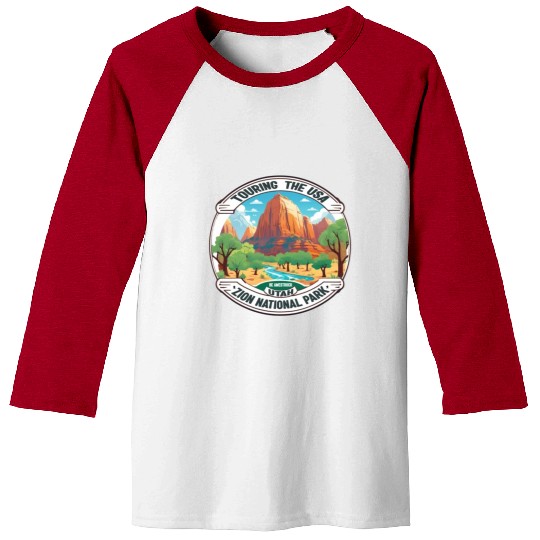 Touring The USA : Zion National Park Baseball Tees