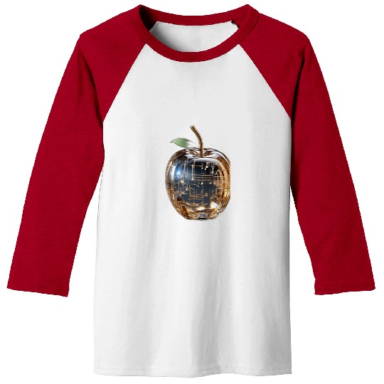 Crystal Apple with music nout & Instruments Baseball Tees