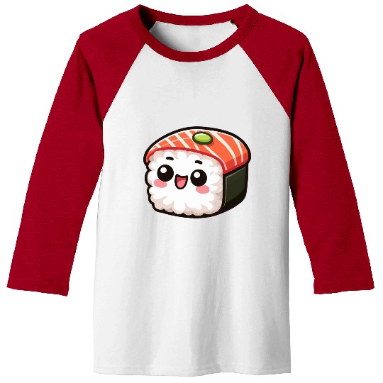 Kawaii Cute Sushi Maki Baseball Tees