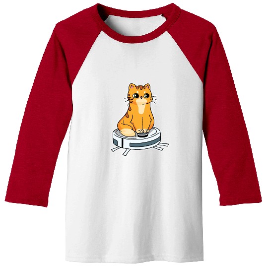 Robot Vacuum Cleaner Cat Robot Baseball Tees