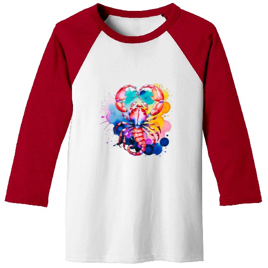 Color splash zodiac: Scorpio Baseball Tees