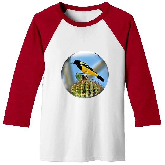 Life In a Bubble Collection-Domed Bird in Glass Baseball Tees