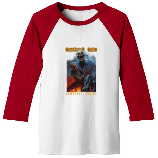 Graveyard Gains Cemetery Chains Baseball Tees