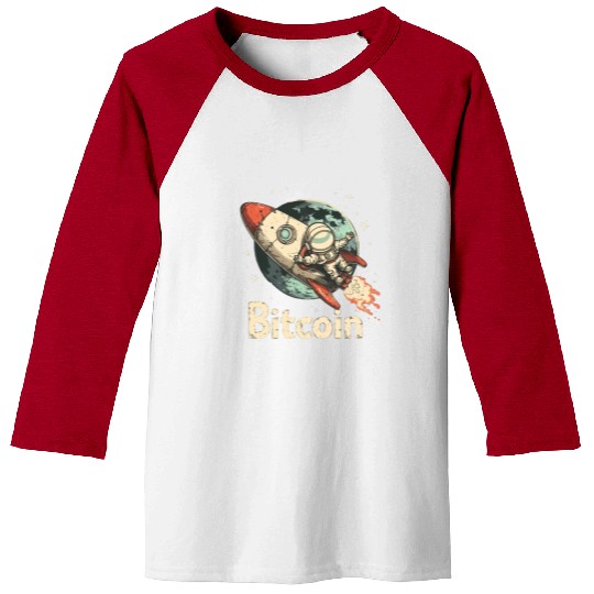Pi day 3.14 Crypto Bitcoin Rocket Astronaut To Baseball Tees
