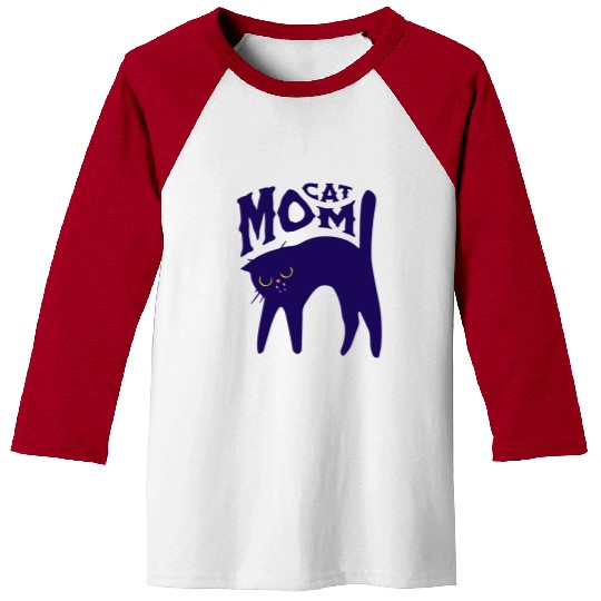 Cat Mom Baseball Tees