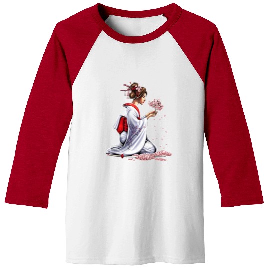 Japanese Samurai Girl Baseball Tees