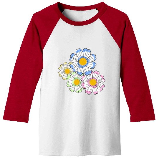 cosmosflower blossom flowerpattern floral flower Baseball Tees