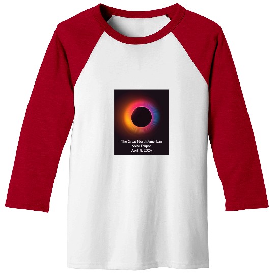 Solar Eclipse Serenade: Solar Eclipse 2024 Baseball Tees