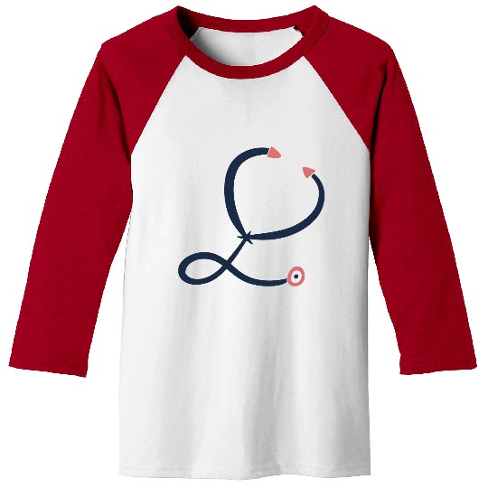 Stethoscope Symbol Drawing. Nurse / doctor. Baseball Tees
