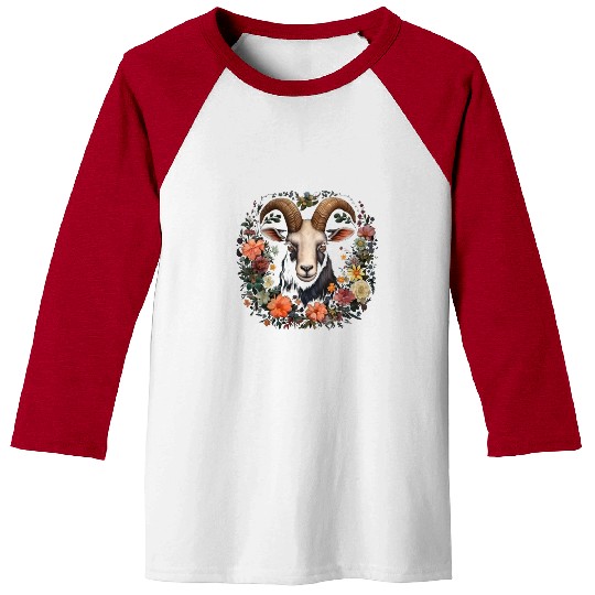Goat Flowers Farmer Gift Baseball Tees