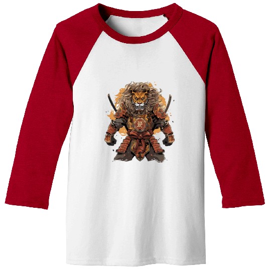 Samurai Katana Sword Anime Lion Manga Warrior Baseball Tees