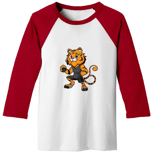 sport tiger cartoon 40 Baseball Tees