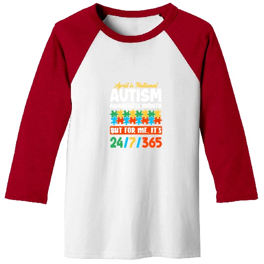 April Is National Autism Awareness Month Baseball Tees