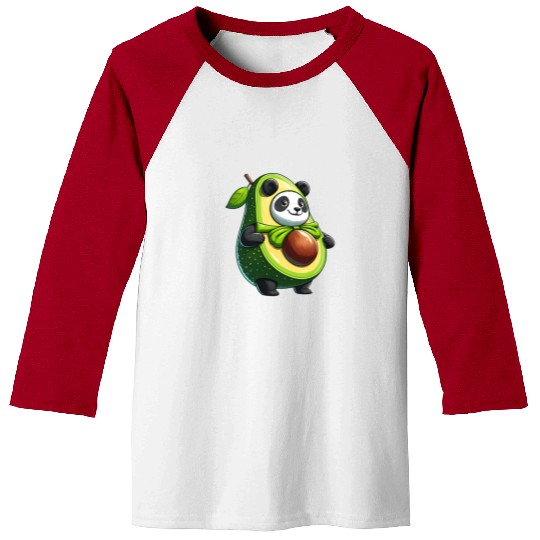 Avocado Panda: Peaceful Green Guardian Baseball Tees