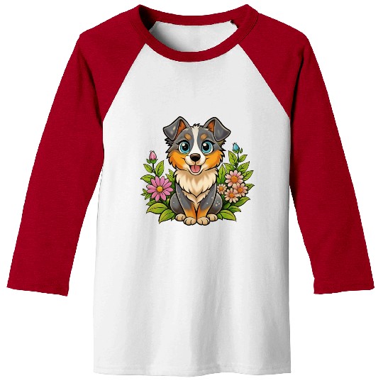 Sweet Australian Shepherd dog Baseball Tees