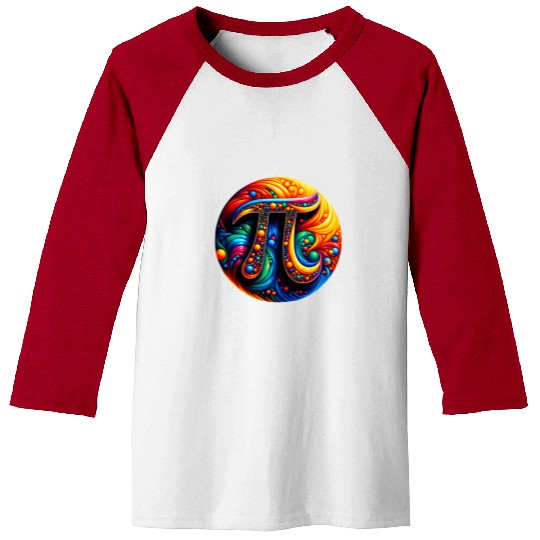 Pi Day Nerd Geek Love Math Pi Symbol Kids Men Baseball Tees