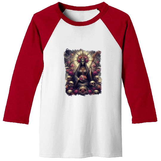 Santa Muerte Mexican Folk Culture Saint Baseball Tees