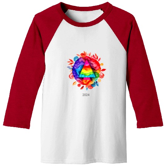 Pride, Colorful Abstract Baseball Tees, Watercolor Ae