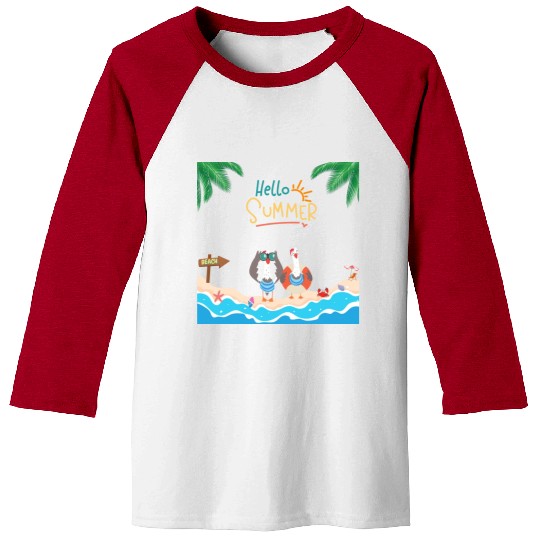 beach lobster Baseball Tees