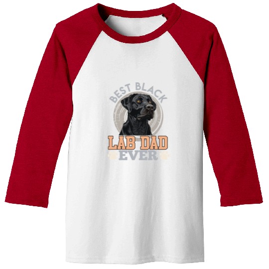 Labrador Owner BEST BLACK LAB DAD EVER Dog Baseball Tees