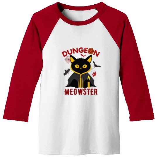 Dungeon Meowster Baseball Tees