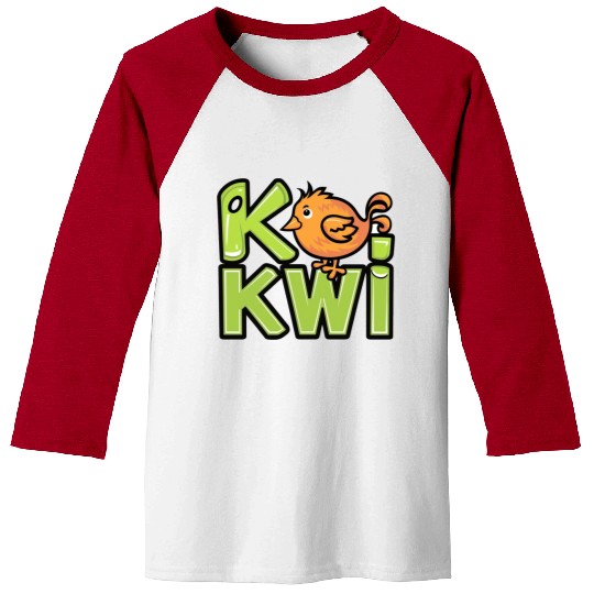 Kiwi Bird Cartoon Baseball Tees