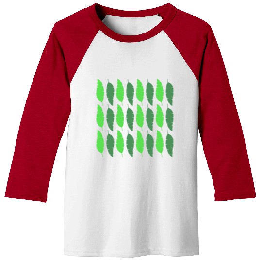 Banana Exotic Green Leaves Pattern Baseball Tees