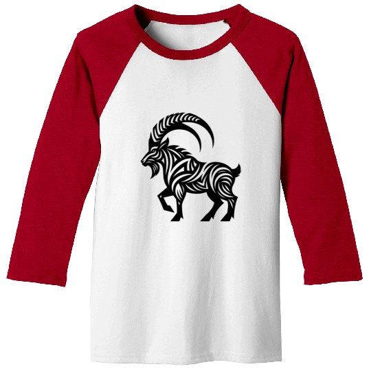 Capricorn Tattoo Style Baseball Tees