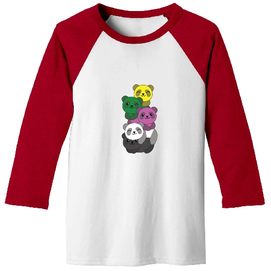 Ceterossexual Flag Pride Lgbtq Cute Panda Baseball Tees