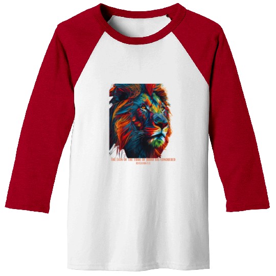 Lion of Judah Jesus Revelation Bible Verse Christ Baseball Tees