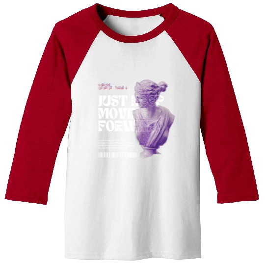 Black and White Typography Baseball Tees