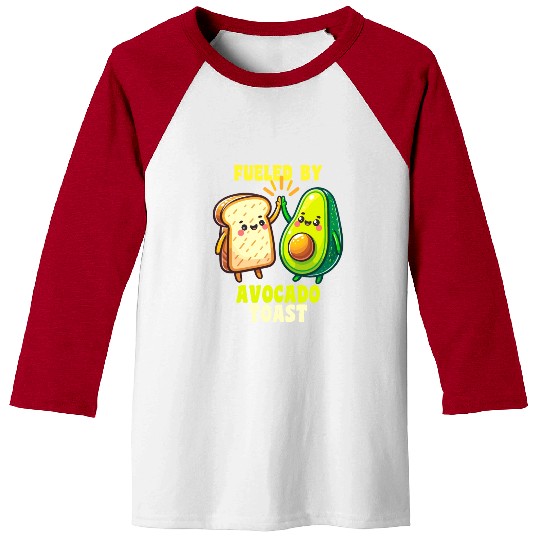 Fueled By Avocado Toast Cute Characters Baseball Tees