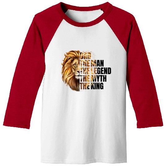 Dad The Man the Legend Lion Baseball Tees