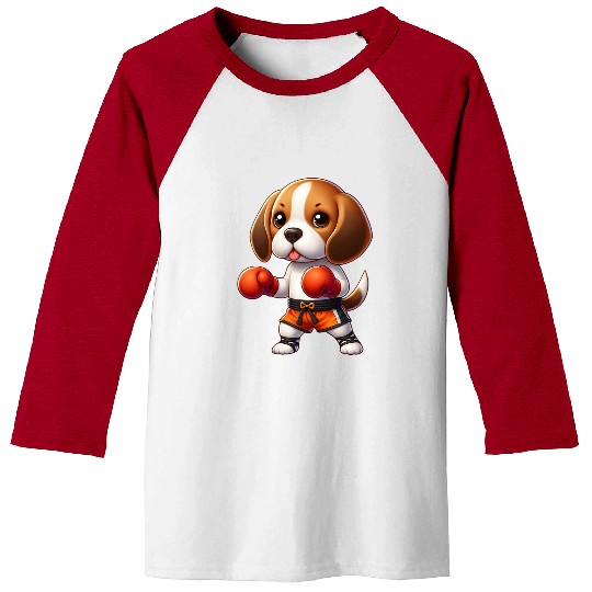 Muay Thai Beagle Baseball Tees