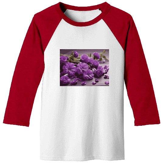 Purple Petals Baseball Tees