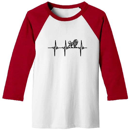 Heartbeat For Proud Lions Tattoo Style Baseball Tees