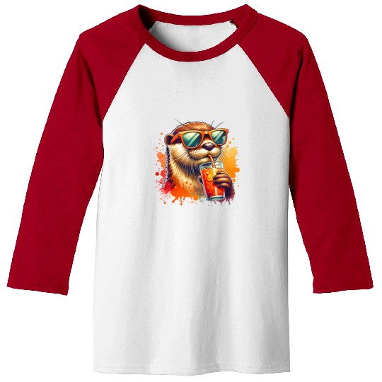 Cute Sea Otter Baseball Tees Gift for Animal Lover