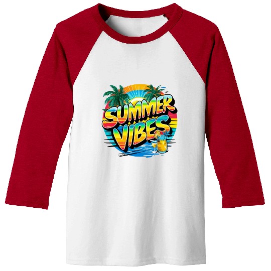 Summer Vibes: Dive into the Ocean of Relaxation Baseball Tees