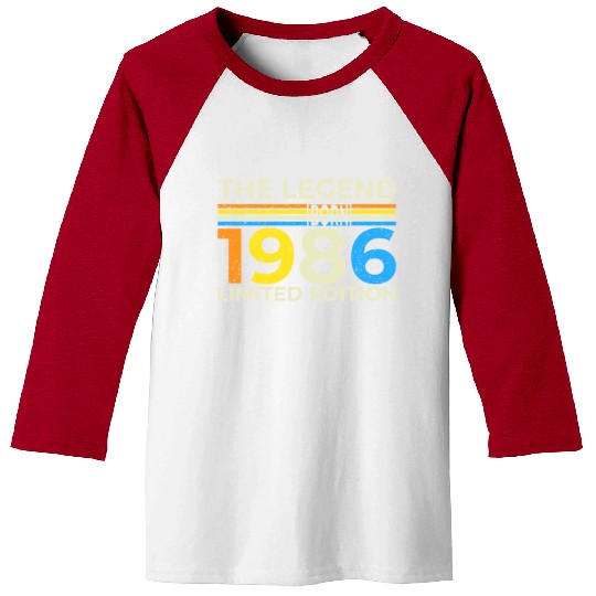 The Legend 1986 Logo Design Limited Edition Baseball Tees